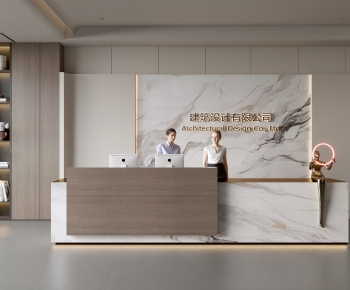 Modern Office Reception Desk-ID:952656036