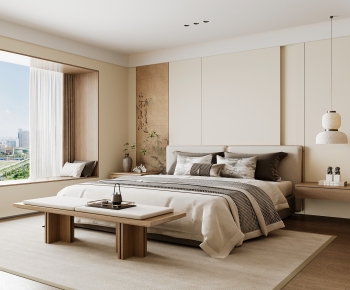 New Chinese Style Bedroom-ID:654635916