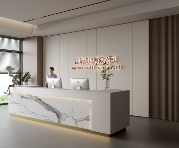 Modern Office Reception Desk-ID:256465913