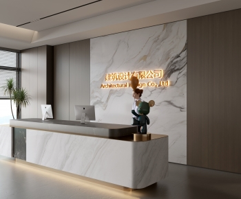 Modern Office Reception Desk-ID:982409954