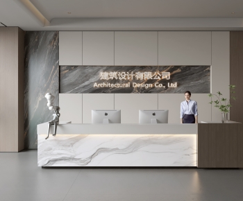 Modern Office Reception Desk-ID:122076031