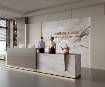 Modern Office Reception Desk-ID:695158962