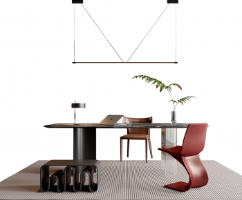 Modern Computer Desk And Chair-ID:472404967