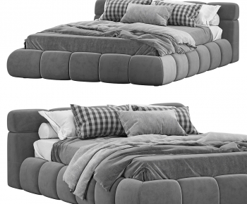 Modern Double Bed-ID:667907956