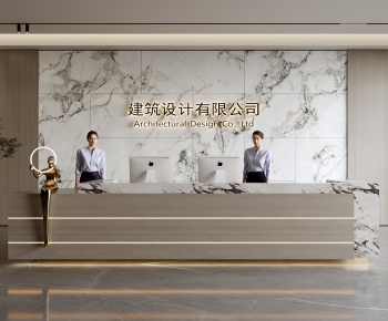 Modern Office Reception Desk-ID:621144066