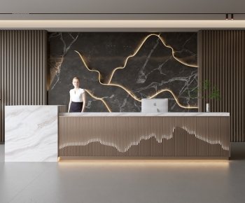 Modern Office Reception Desk-ID:561882979