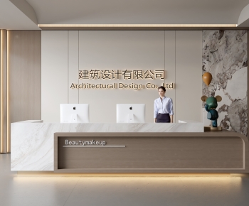 Modern Office Reception Desk-ID:458033081