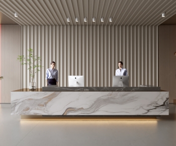 Modern Office Reception Desk-ID:405857094