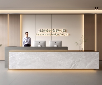 Modern Office Reception Desk-ID:790049082