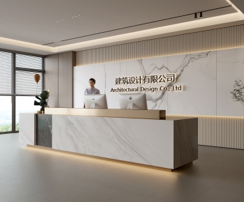 Modern Office Reception Desk-ID:424782048