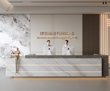 Modern Office Reception Desk-ID:913026091