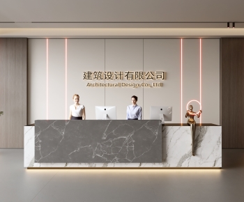Modern Office Reception Desk-ID:503654968