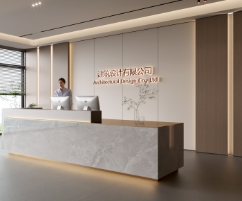 现代办公前台大厅-ID:820560932