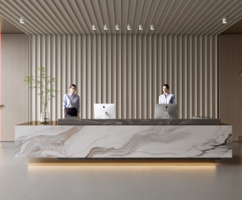 Modern Office Reception Desk-ID:133671057