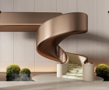 Modern Rotating Staircase-ID:767858987