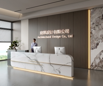 Modern Office Reception Desk-ID:443611173