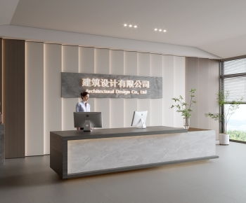 Modern Office Reception Desk-ID:217938902