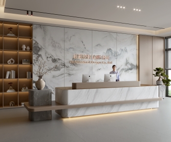 Modern Office Reception Desk-ID:370348934