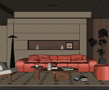 Modern A Living Room-ID:634109027
