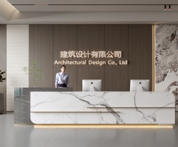 Modern Office Reception Desk-ID:716422085