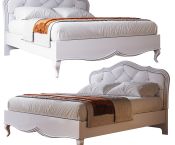 Simple European Style Double Bed-ID:972702982