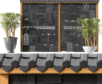 现代屋檐瓦片-ID:266351946