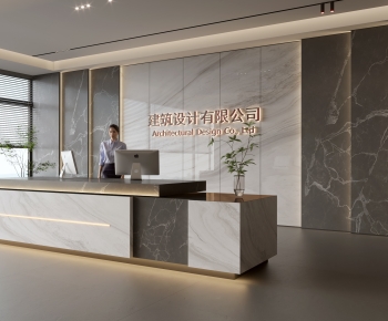 Modern Office Reception Desk-ID:177090268