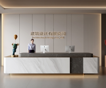 Modern Office Reception Desk-ID:106842993