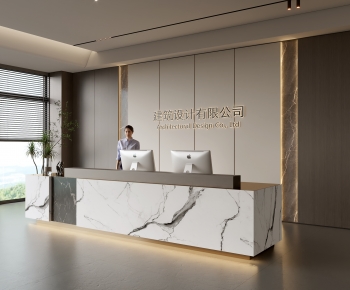 Modern Office Reception Desk-ID:837090093