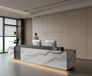 Modern Office Reception Desk-ID:723489056