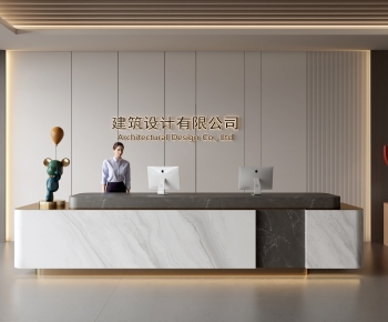 现代办公前台大厅-ID:144712925