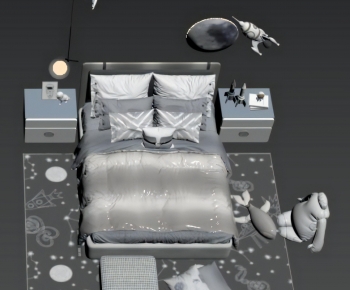 Modern Child's Bed-ID:597357039