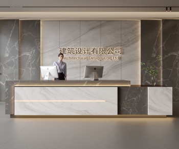 Modern Office Reception Desk-ID:687974933