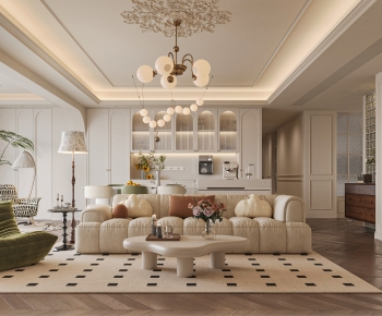 French Style A Living Room-ID:338562013