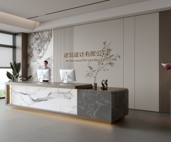 Modern Office Reception Desk-ID:394130956