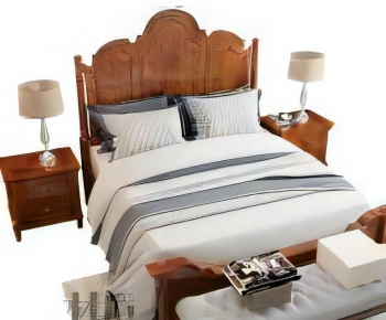 Simple European Style Double Bed-ID:223478083