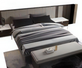 Modern Double Bed-ID:664371017