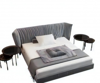 Modern Double Bed-ID:803395037