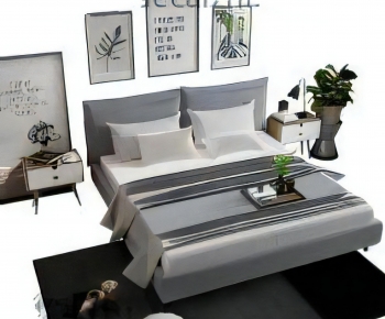 Modern Double Bed-ID:723928932