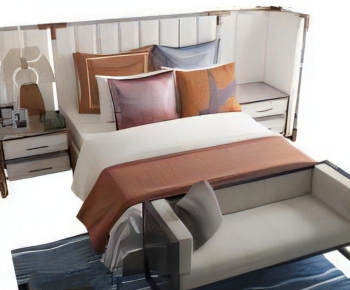 Modern Double Bed-ID:358923918