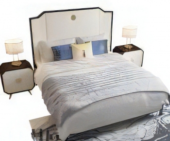 Modern Double Bed-ID:265371083