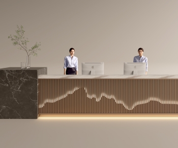 现代公司前台接待台-ID:155636075