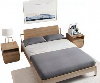 Modern Double Bed-ID:378978012