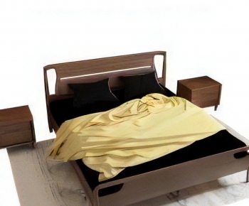 Modern Double Bed-ID:134170122