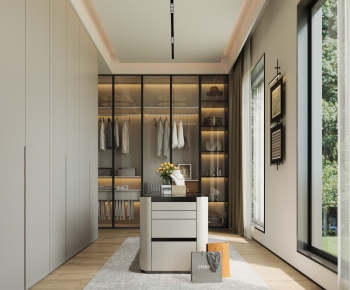 Modern Clothes Storage Area-ID:562766085