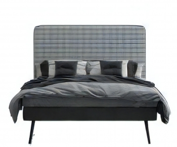 Modern Double Bed-ID:581290789