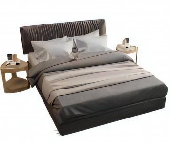 Modern Double Bed-ID:605303052