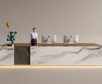 Modern Reception Desk-ID:645683058