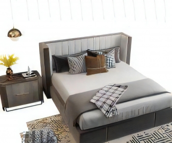 Modern Double Bed-ID:712850094