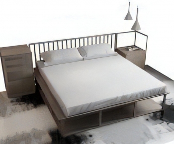 Modern Double Bed-ID:198591958